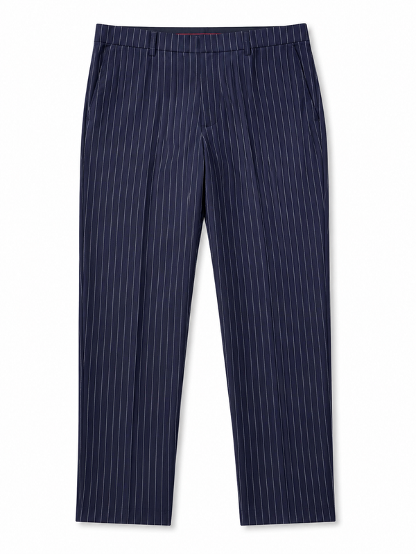 Navy Pinstriped Trouser